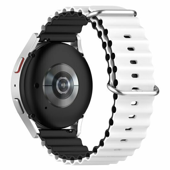 Ocean Style bandje - Wit / zwart - Huawei Watch GT 2 &amp; GT 3 - 42mm