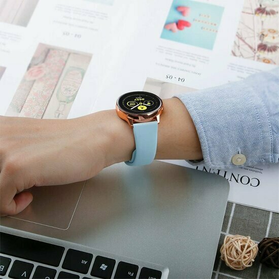 Rubberen sportband - Lichtblauw - Huawei Watch GT 2 Pro / GT 3 Pro - 46mm