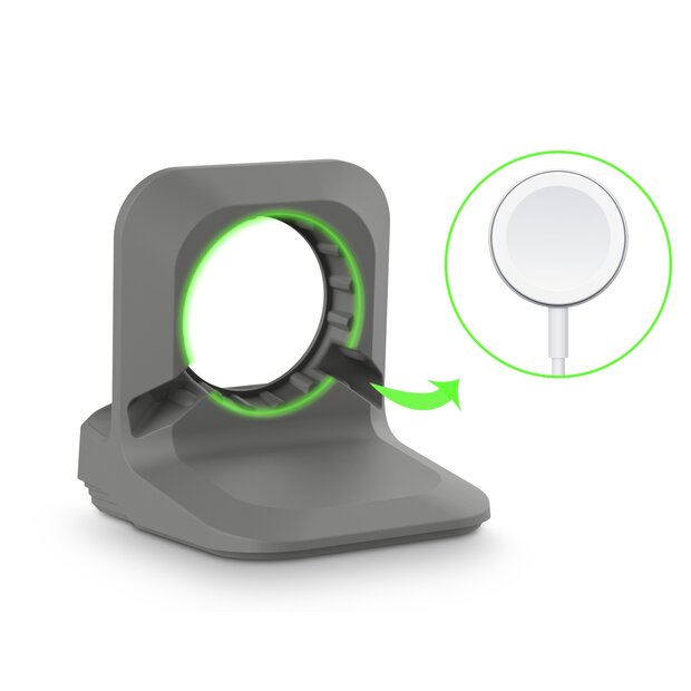 Siliconen Apple Watch houder - Grijs - Geschikt voor alle series Apple Watch