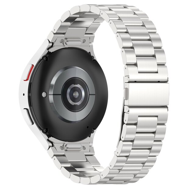 Stalen band met aansluitknop  - Zilver - Samsung Galaxy Watch 6 - 40mm &amp; 44mm
