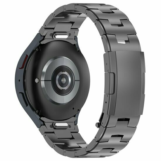 Titanium band met aansluitknop - Grafietgrijs - Samsung Galaxy watch 7 / Galaxy Watch FE - 40mm &amp; 44mm