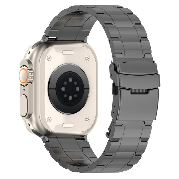 Titanium Premium Link bandje  - Space Grey - Geschikt voor Apple Watch 44mm / 45mm&nbsp;/ 46mm / 49mm