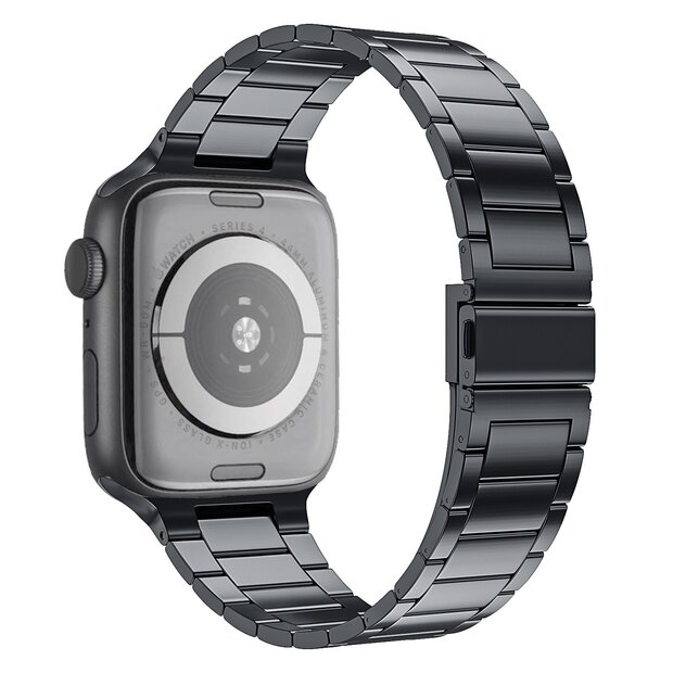 Stalen schakelband - Space Grey - Geschikt voor Apple watch 44mm / 45mm&nbsp;/ 46mm / 49mm