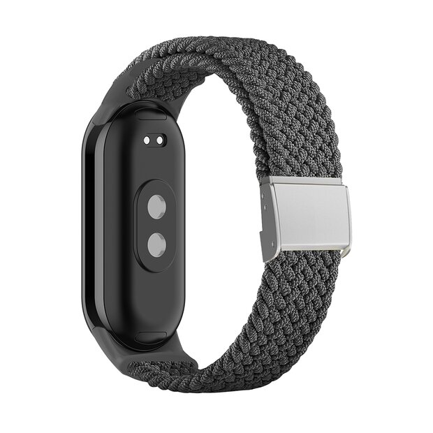 Braided nylon bandje - Grijs - Xiaomi Smart Band 8 / 9 / 10