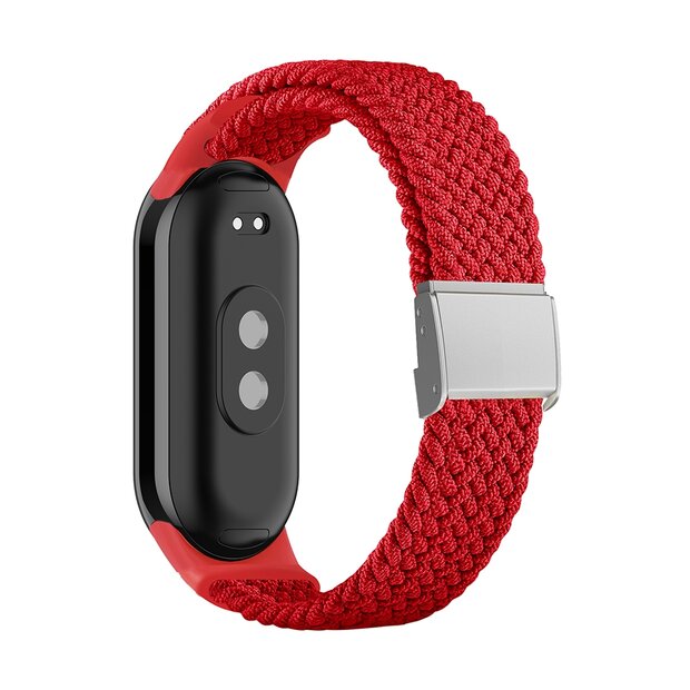 Braided nylon bandje - Rood - Xiaomi Smart Band 8 / 9 / 10