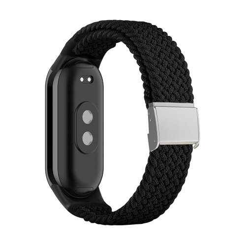 Braided nylon bandje - Zwart - Xiaomi Smart Band 8 / 9 / 10