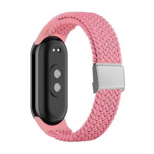 Braided nylon bandje - Roze - Xiaomi Smart Band 8 / 9 / 10