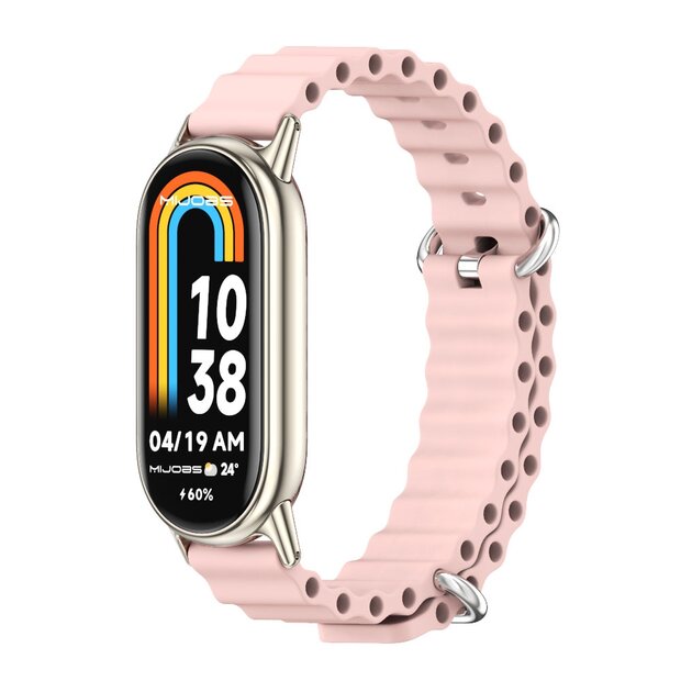 Ocean siliconen bandje - Roze - Xiaomi Smart Band 8 / 9 / 10