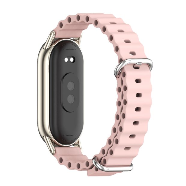 Ocean siliconen bandje - Roze - Xiaomi Smart Band 8 / 9 / 10
