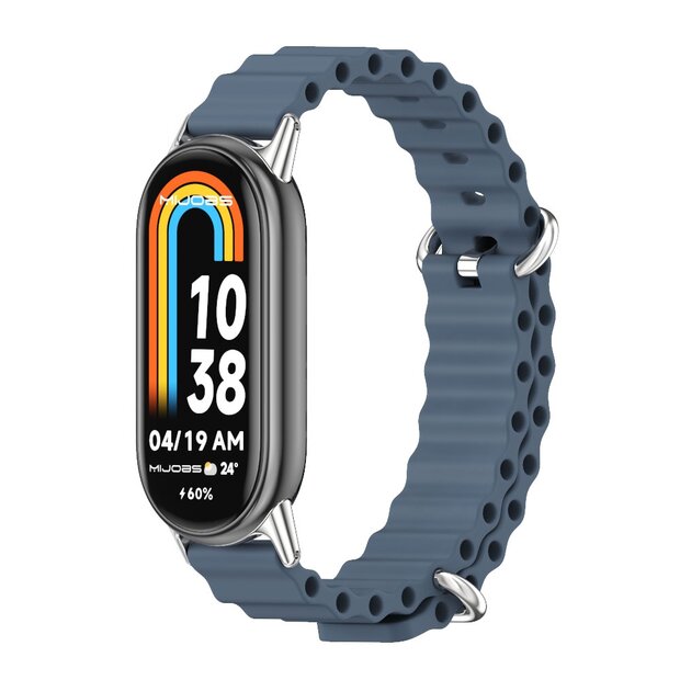 Ocean siliconen bandje - Blauw - Xiaomi Smart Band 8 / 9 / 10