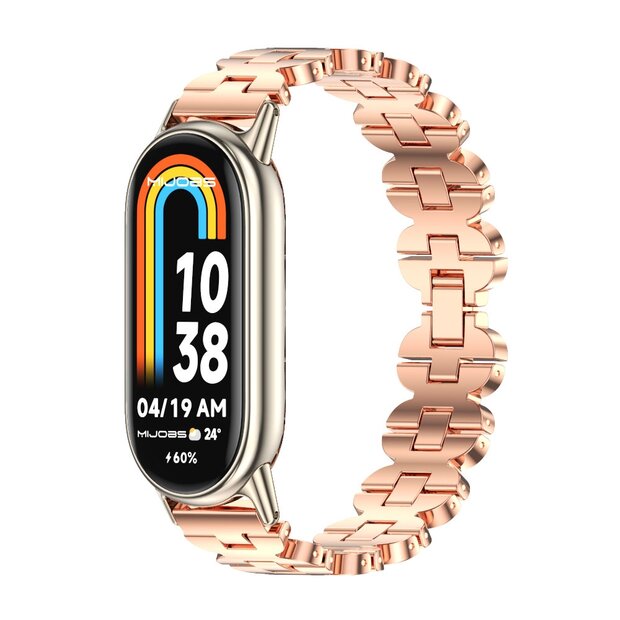 Stalen armband - Ros&eacute; goud - Xiaomi Smart Band 8 / 9 / 10