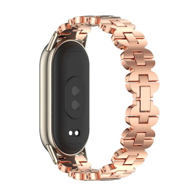 Stalen armband - Ros&eacute; goud - Xiaomi Smart Band 8 / 9 / 10