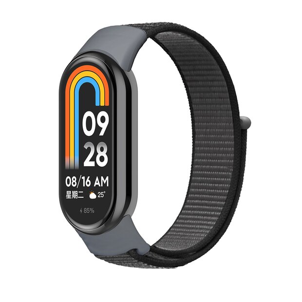Sport loop nylon bandje - Donkergrijs - Xiaomi Smart Band 8 / 9 / 10
