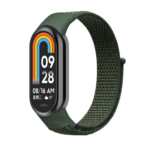Sport loop nylon bandje - Leger groen - Xiaomi Smart Band 8 / 9 / 10