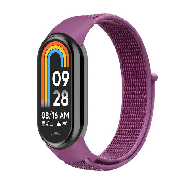 Sport loop nylon bandje - Paars - Xiaomi Smart Band 8 / 9 / 10