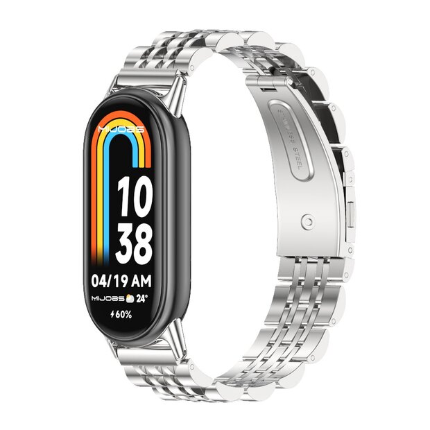 Stalen schakelbandje - Zilver - Xiaomi Smart Band 8 / 9 / 10