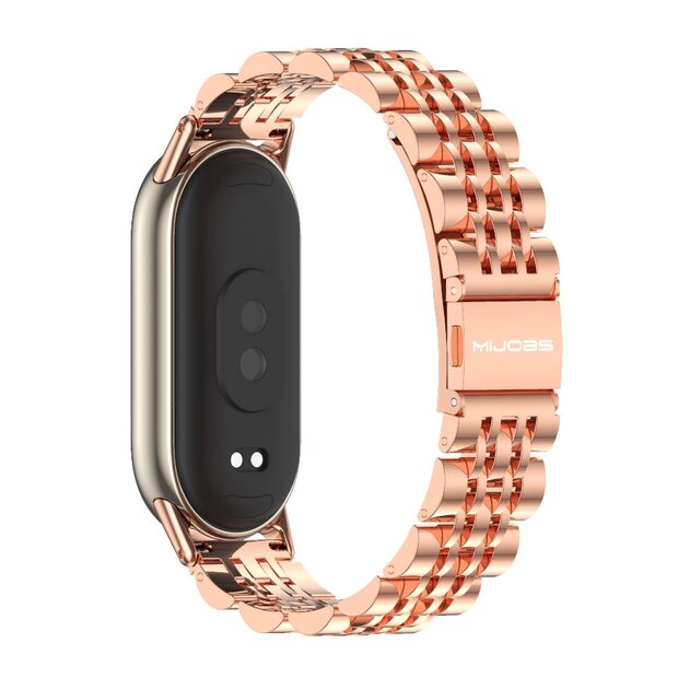 Stalen schakelbandje - Ros&eacute; goud - Xiaomi Smart Band 8 / 9 / 10