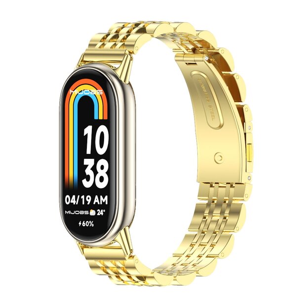 Stalen schakelbandje - Goud - Xiaomi Smart Band 8 / 9 / 10
