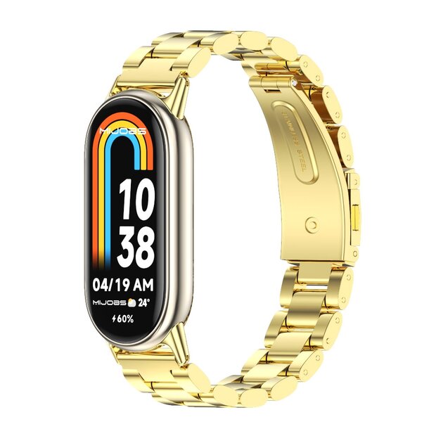 Stalen schakelband - Goud - Xiaomi Smart Band 8 / 9 / 10
