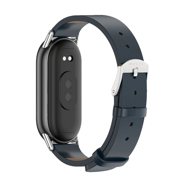 PU leren bandje - Donkerblauw - Xiaomi Smart Band 8 / 9 / 10