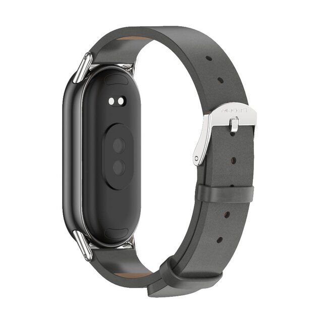 PU leren bandje - Grijs - Xiaomi Smart Band 8 / 9 / 10