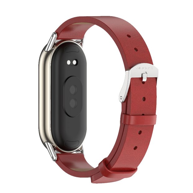PU leren bandje - Rood - Xiaomi Smart Band 8 / 9 / 10