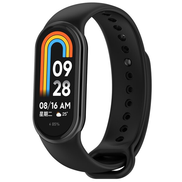 Siliconen bandje - Zwart - Xiaomi Smart Band 8 / 9 / 10