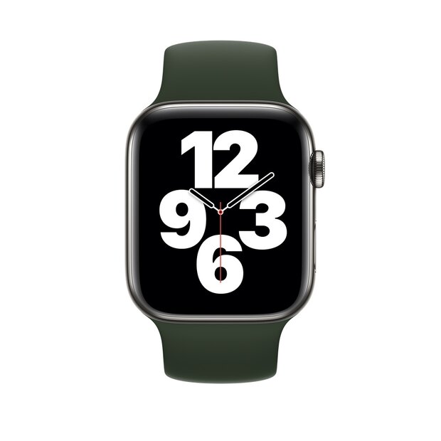 Solo Loop Link serie bandje - Maat: M - Leger Groen - Geschikt voor Apple Watch 38mm / 40mm / 41mm / 42mm