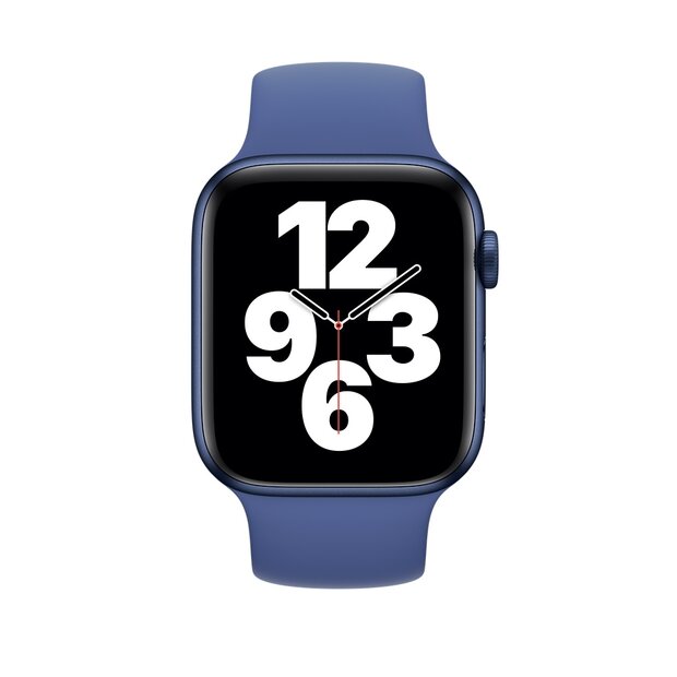 Solo Loop Link serie bandje - Maat: S - Donkerblauw - Geschikt voor Apple Watch 44mm / 45mm&nbsp;/ 46mm / 49mm