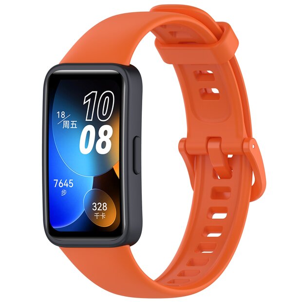 Siliconen bandje met gesp - Oranje - Huawei Band 10 / 9 / 8