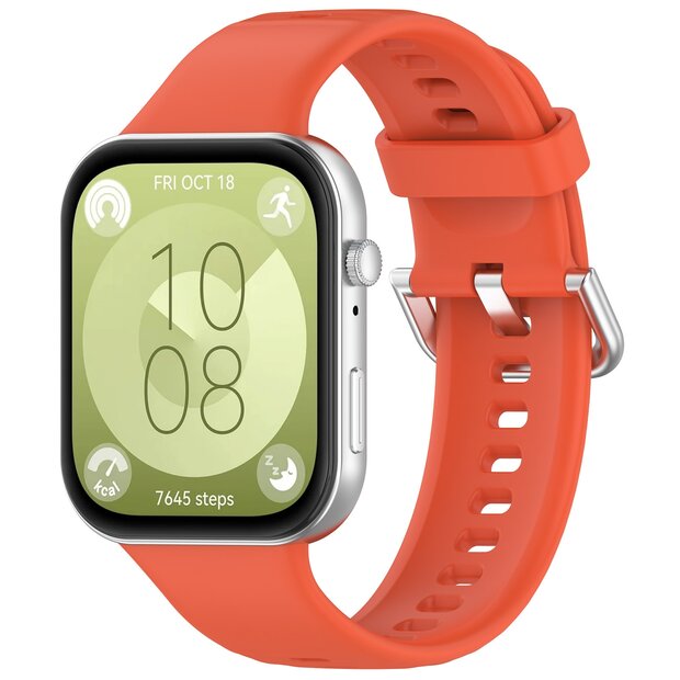 Siliconen bandje met gesp - Oranje - Huawei Watch Fit 3 / Fit 4