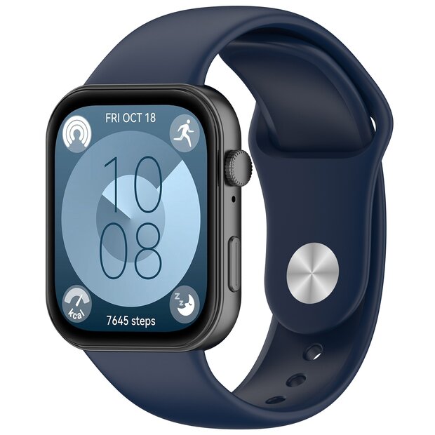 Siliconen sportband - Donkerblauw - Huawei Watch Fit 3 / Fit 4