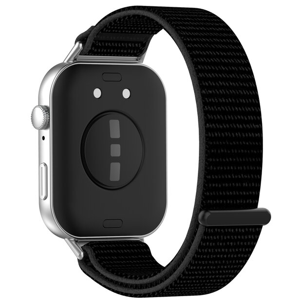 Sport loop nylon bandje - Zwart - Huawei Watch Fit 3 / Fit 4
