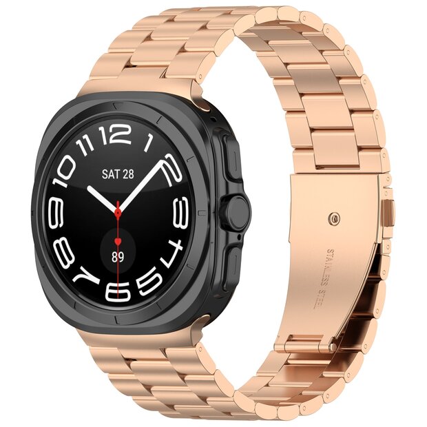 Stalen schakelband - Ros&eacute; goud - Samsung Galaxy Watch Ultra 47mm
