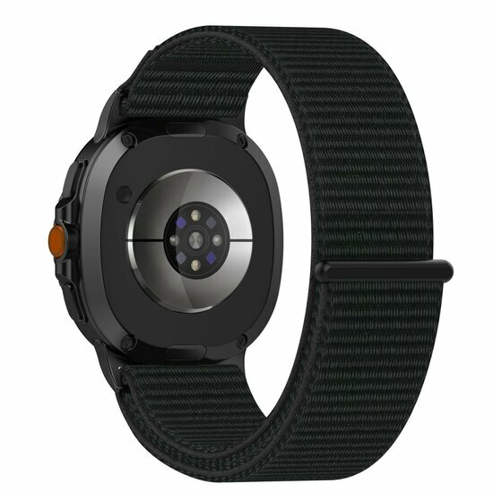 Sportloop nylon bandje - Zwart - Samsung Galaxy Watch 8 Classic - 46mm