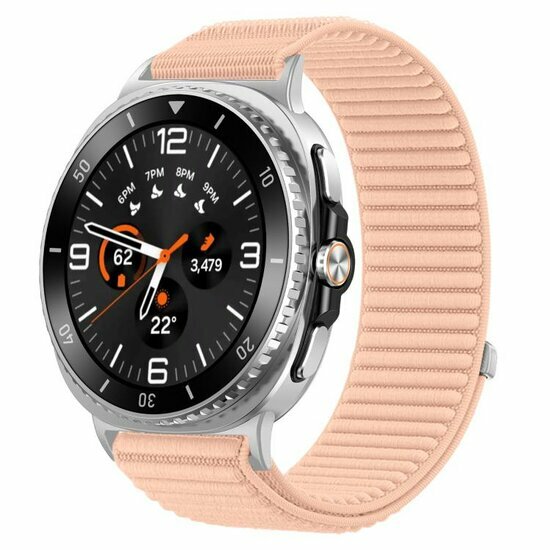 Nylon ribbelbandje - Zandroze - Samsung Galaxy Watch 8 Classic - 46mm