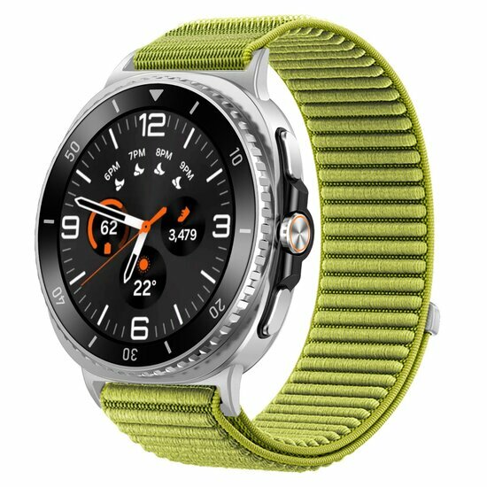 Nylon ribbelbandje - Groen - Samsung Galaxy Watch 8 Classic - 46mm