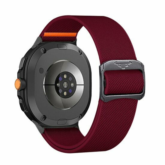 Nylon Loop bandje - Bordeaux - Samsung Galaxy Watch 8 Classic - 46mm