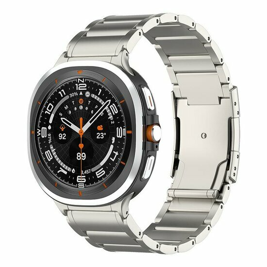 Titanium band - Titanium kleur - Samsung Galaxy Watch 8 Classic - 46mm