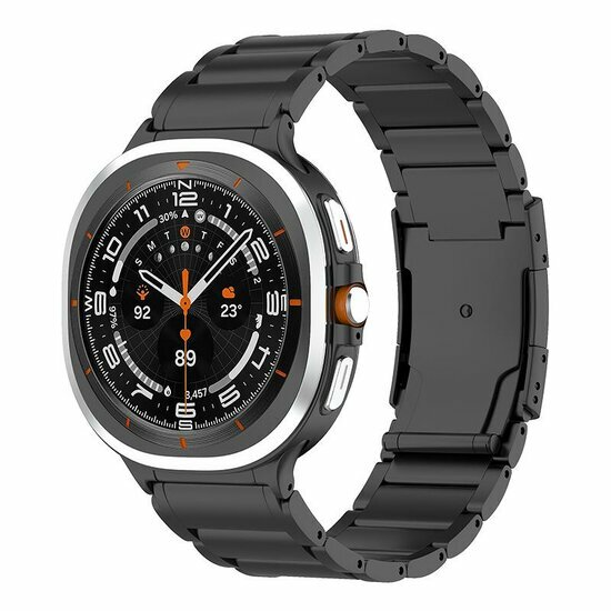 Titanium band - Zwart - Samsung Galaxy Watch 8 Classic - 46mm