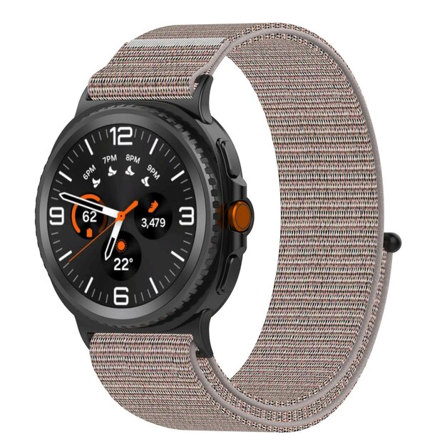 Sportloop nylon bandje - Zandroze - Samsung Galaxy Watch 8 - 40mm / 44mm