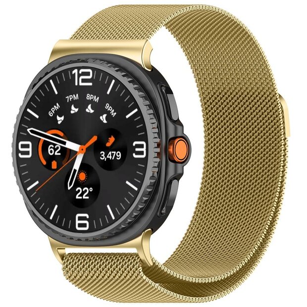 Milanese band - Goud - Samsung Galaxy Watch 8 - 40mm / 44mm