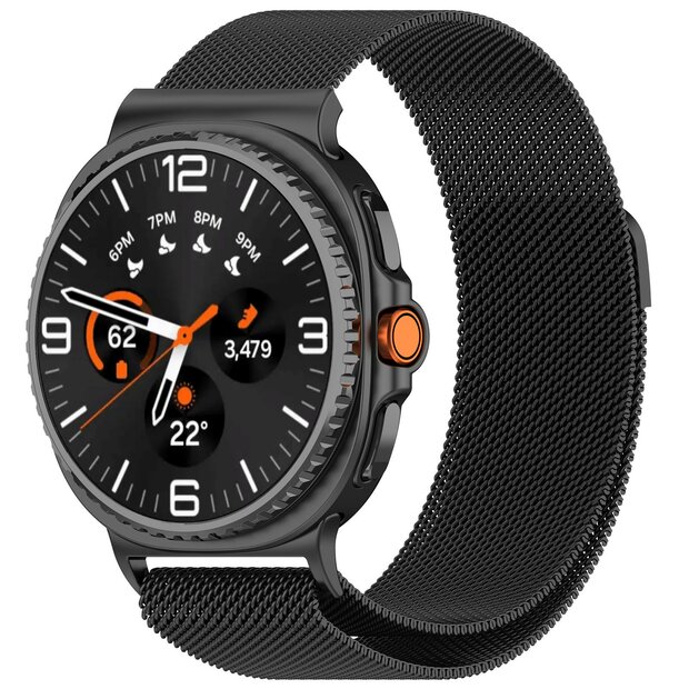 Milanese band - Zwart - Samsung Galaxy Watch 8 - 40mm / 44mm