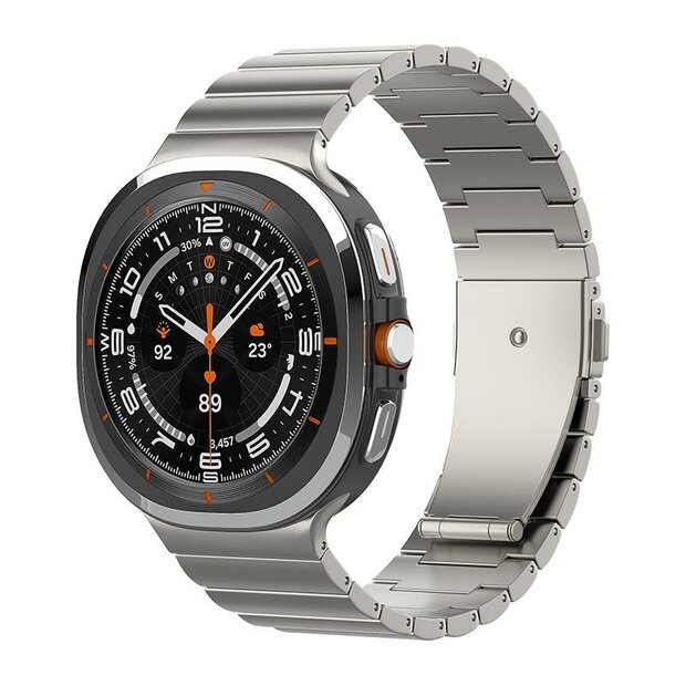 Titanium Luxe band - Titanium kleur - Samsung Galaxy Watch 8 - 40mm / 44mm