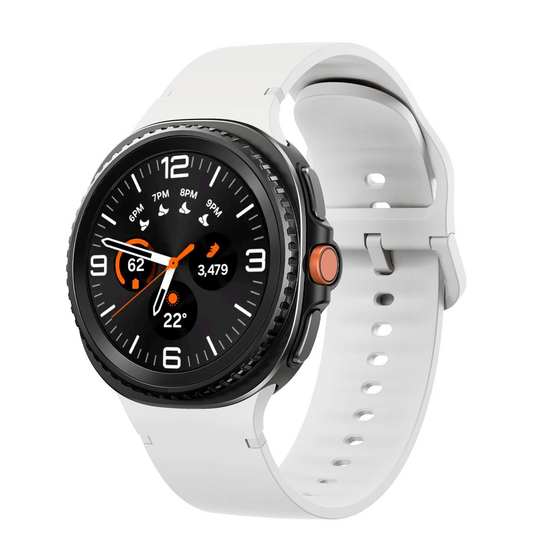Soft siliconen band - Maat: M/L - Wit - Samsung Galaxy Watch 8 Classic - 46mm