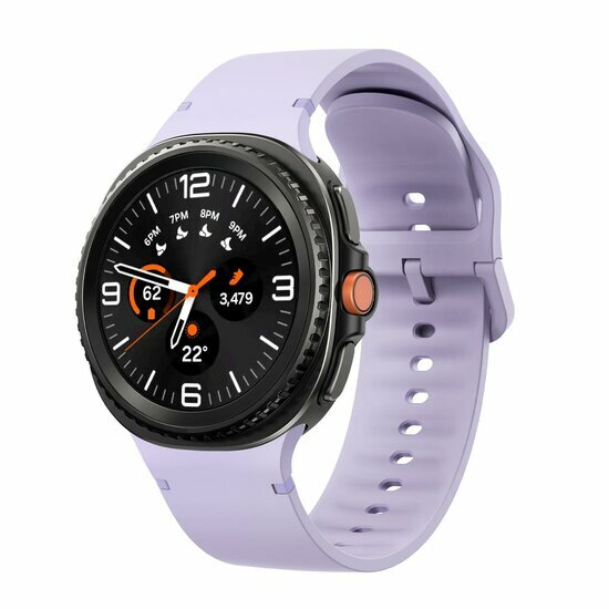 Soft siliconen band - Maat: M/L - Paars - Samsung Galaxy Watch 8 - 40mm / 44mm