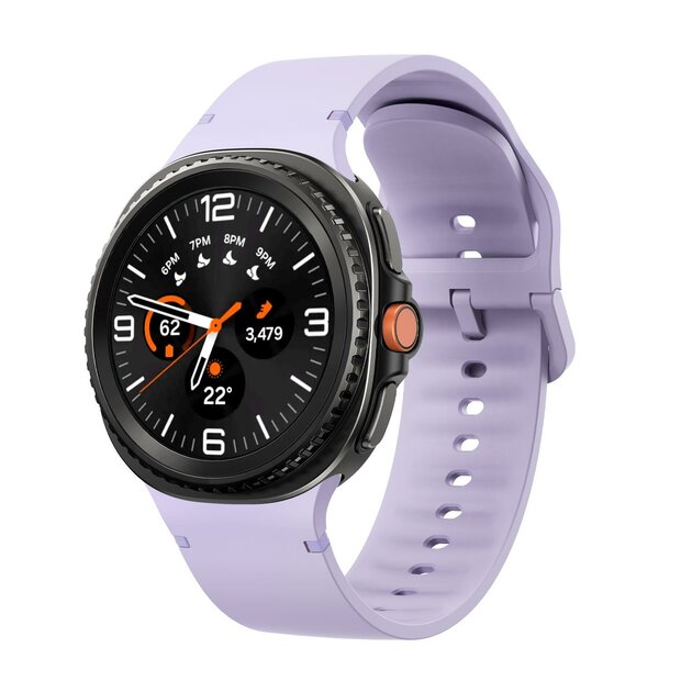 Soft siliconen band - Maat: S/M - Paars - Samsung Galaxy Watch 8 - 40mm / 44mm