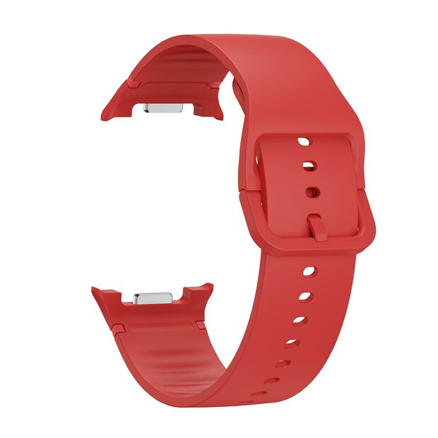 Soft siliconen band - Maat: S/M - Rood - Samsung Galaxy Watch 8 - 40mm / 44mm