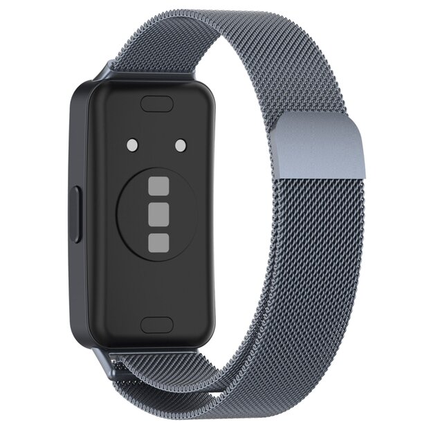 Milanese bandje - Space grey - Huawei Band 10 / 9 / 8