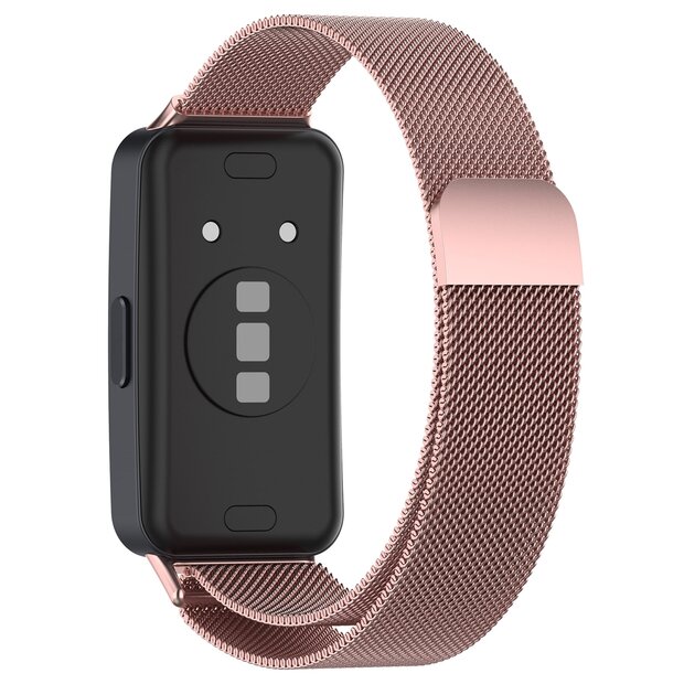 Milanese bandje - Ros&eacute; goud - Huawei Band 10 / 9 / 8